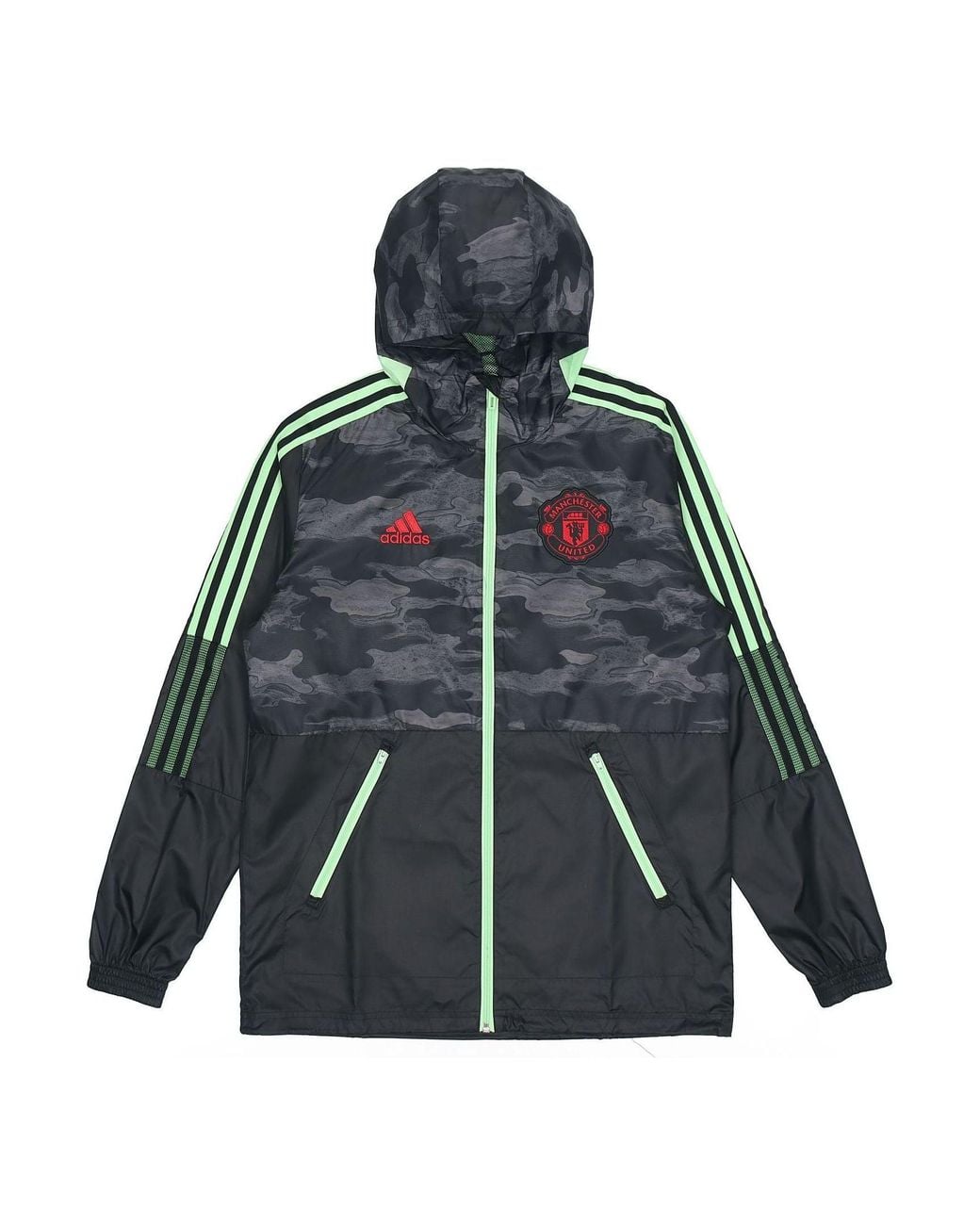 Adidas Blue Manchester United Football Leisure Sports Hooded Jacket for men