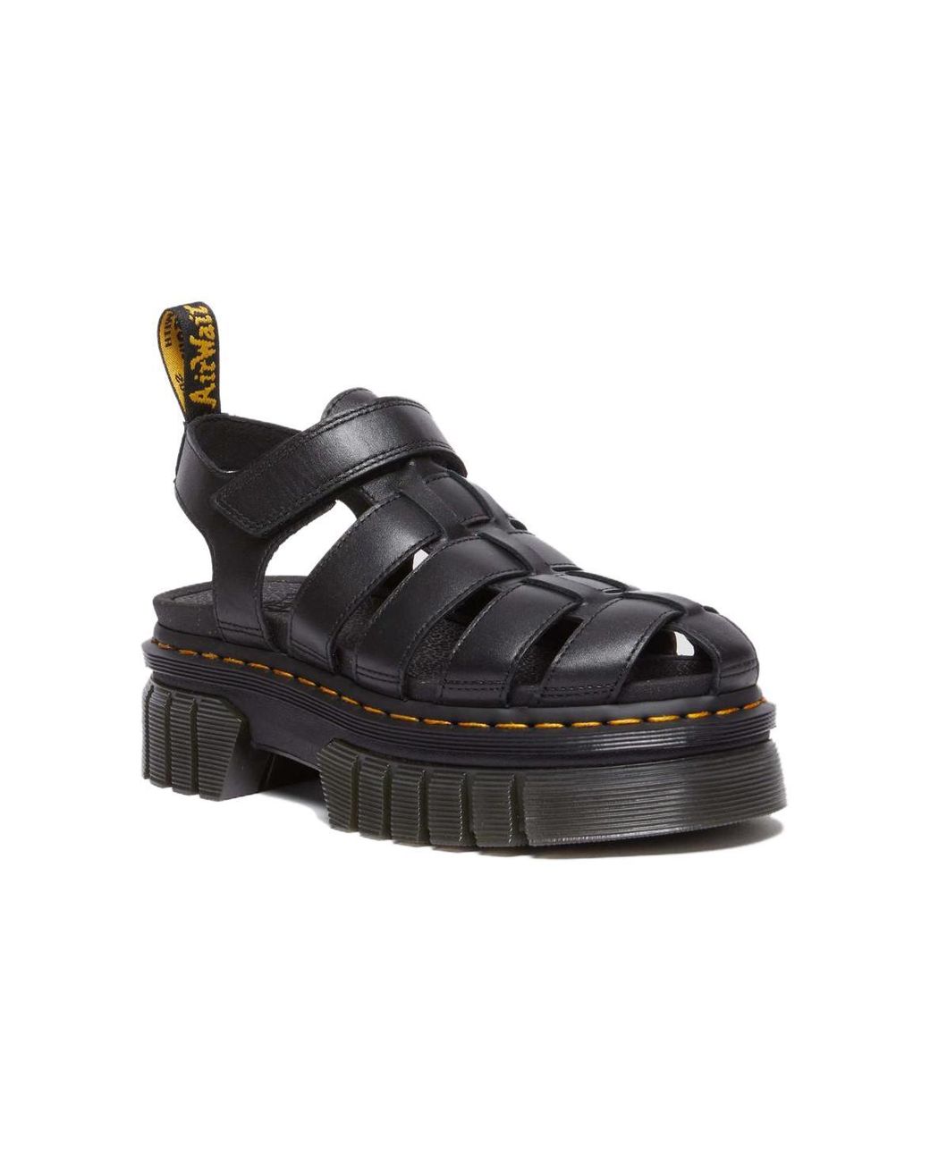 Dr. Martens Black (Wmns) Ricki Cage Leather Sandals