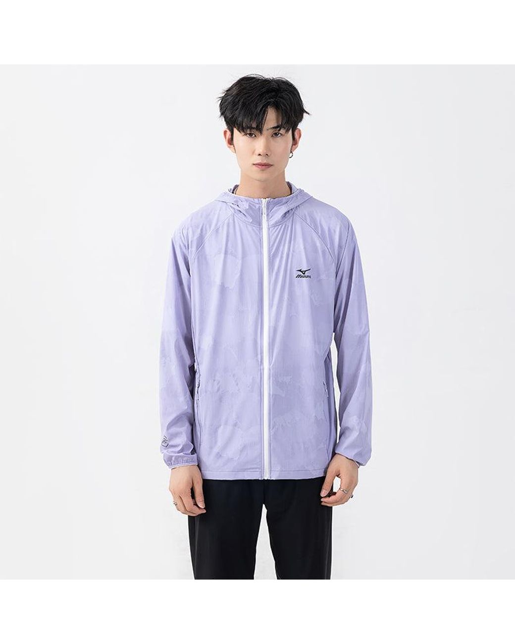 Mizuno Purple Upf50+Logo Outdoor Jacket for men