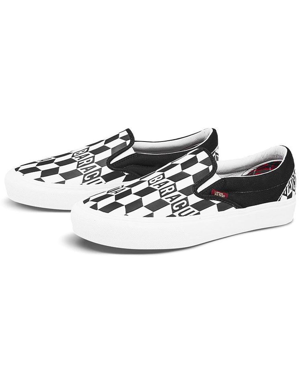 Vans White Baracuta X Classic Slip-On 5 Checkerboard' for men