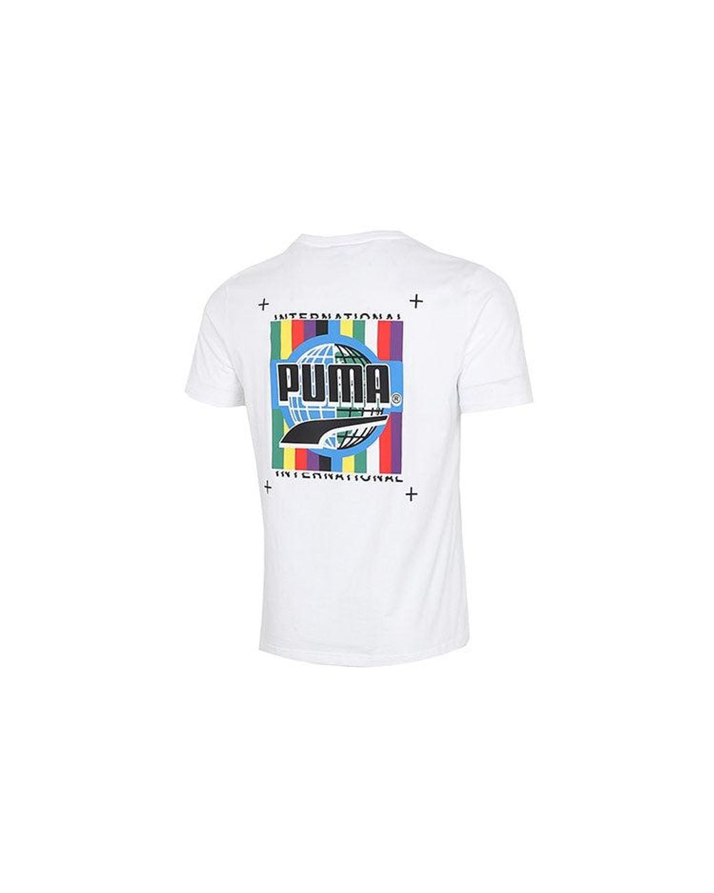 PUMA White Graffiti Photo Print Short Sleeve T-Shirt for men