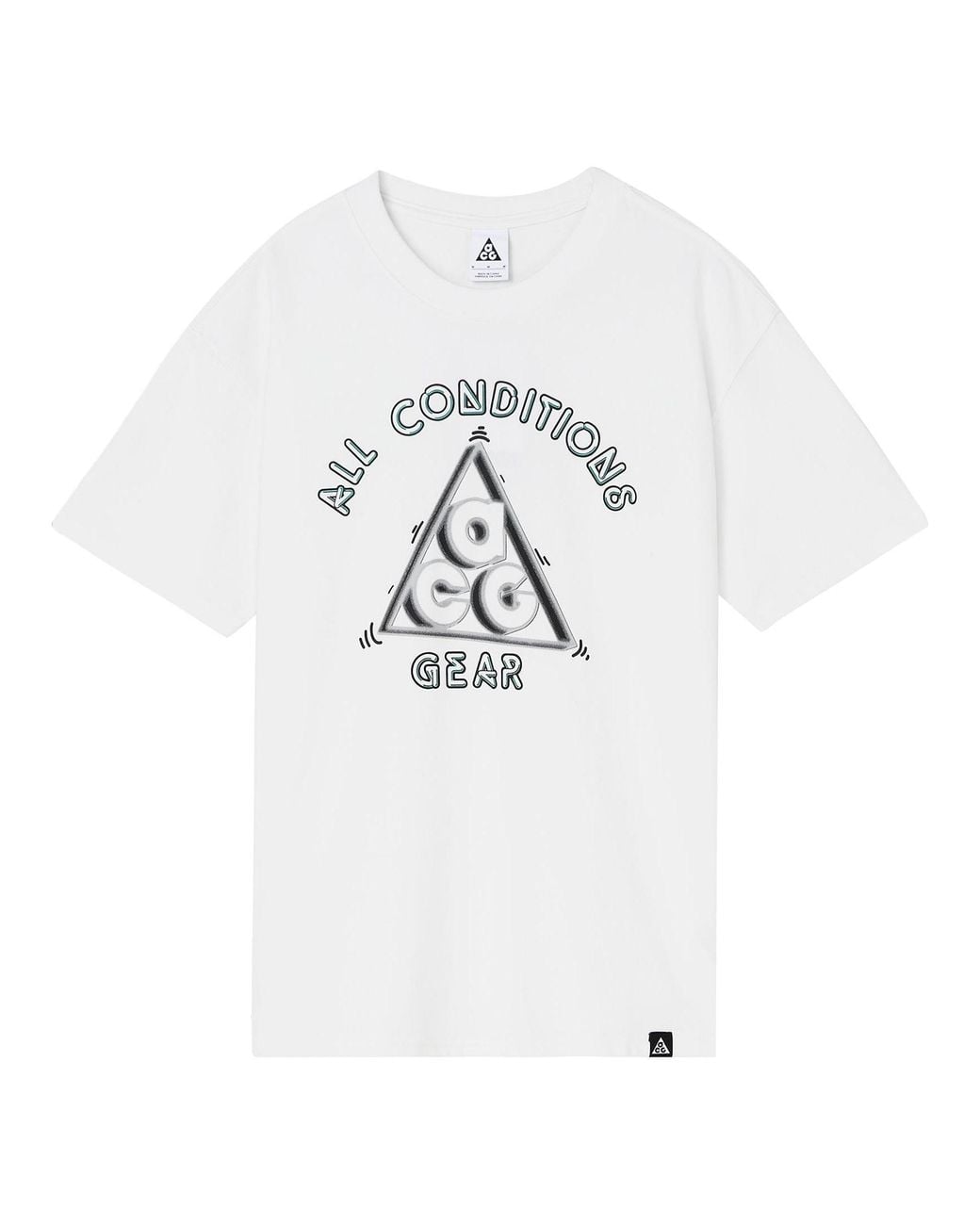 Nike White Acg Outdoor Sports Alphabet Printing Short Sleeve for men