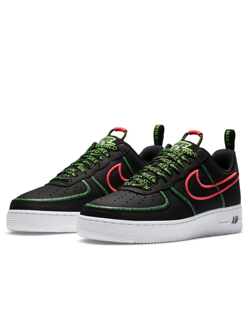 Nike Black Air Force 1 '07 Premium 'Worldwide Pack for men