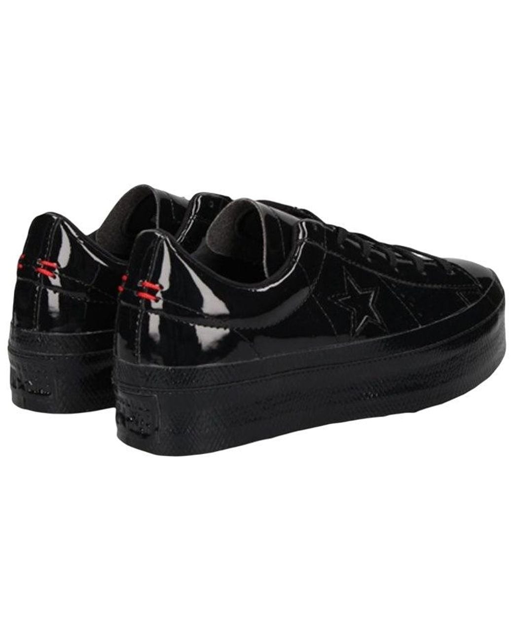 Converse Black (Wmns) One Star Platform Ox 'Patent'