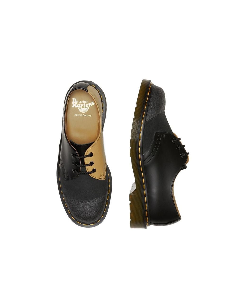 Dr. Martens Black 1461 Reverse Tan'