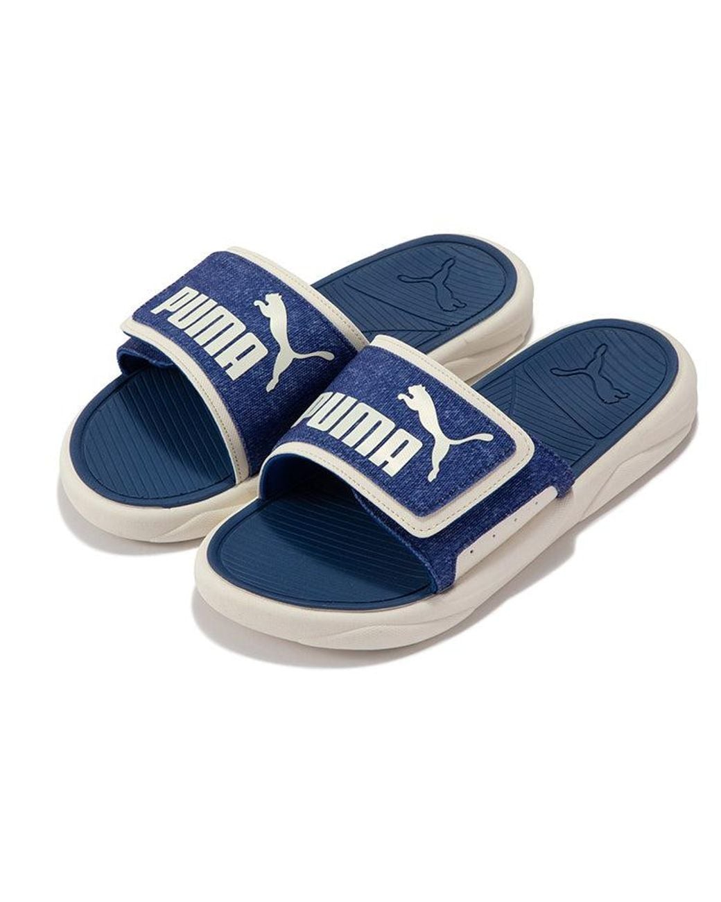PUMA Blue Royalcat Comfort Slides 'Denim' for men