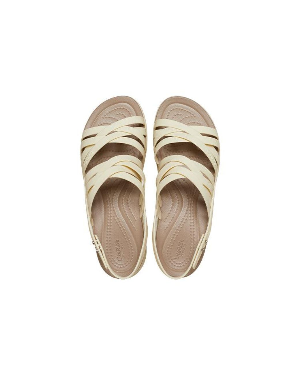 CROCSTM Natural Brooklyn Strappy Low Wedge