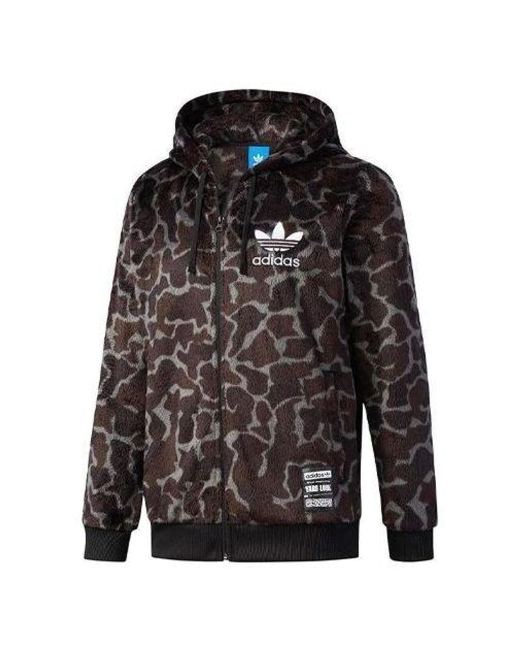 Adidas Black Originals Camouflage Stay Warm Hooded Jacket for men