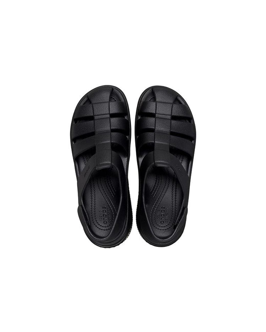 CROCSTM Black (Wmns) Stomp Fisherman Sandals