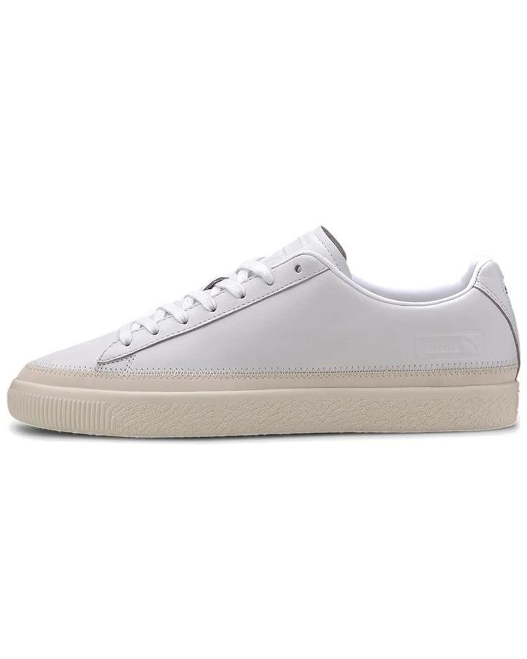 PUMA White Basket Trim Prm Retro Low Tops Casual Skateboarding Shoes for men