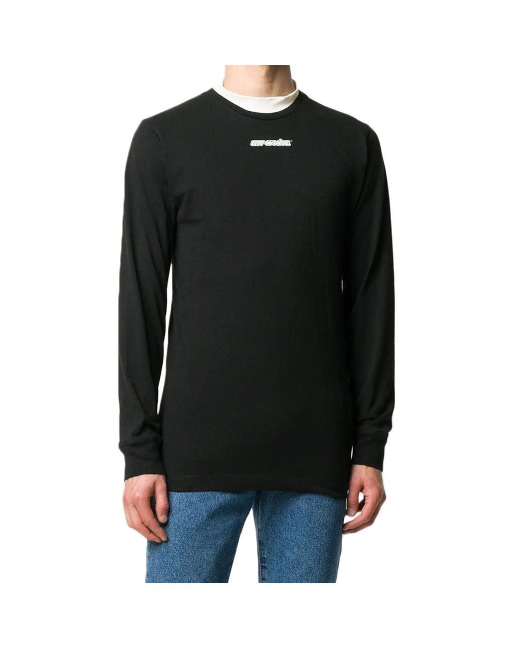 Off-White c/o Virgil Abloh Black Fw20 Arrows Sketch Logo Long Sleeve for men