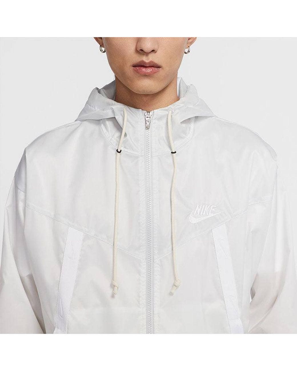 Nike White Sportswear Windrunner Jacket for men
