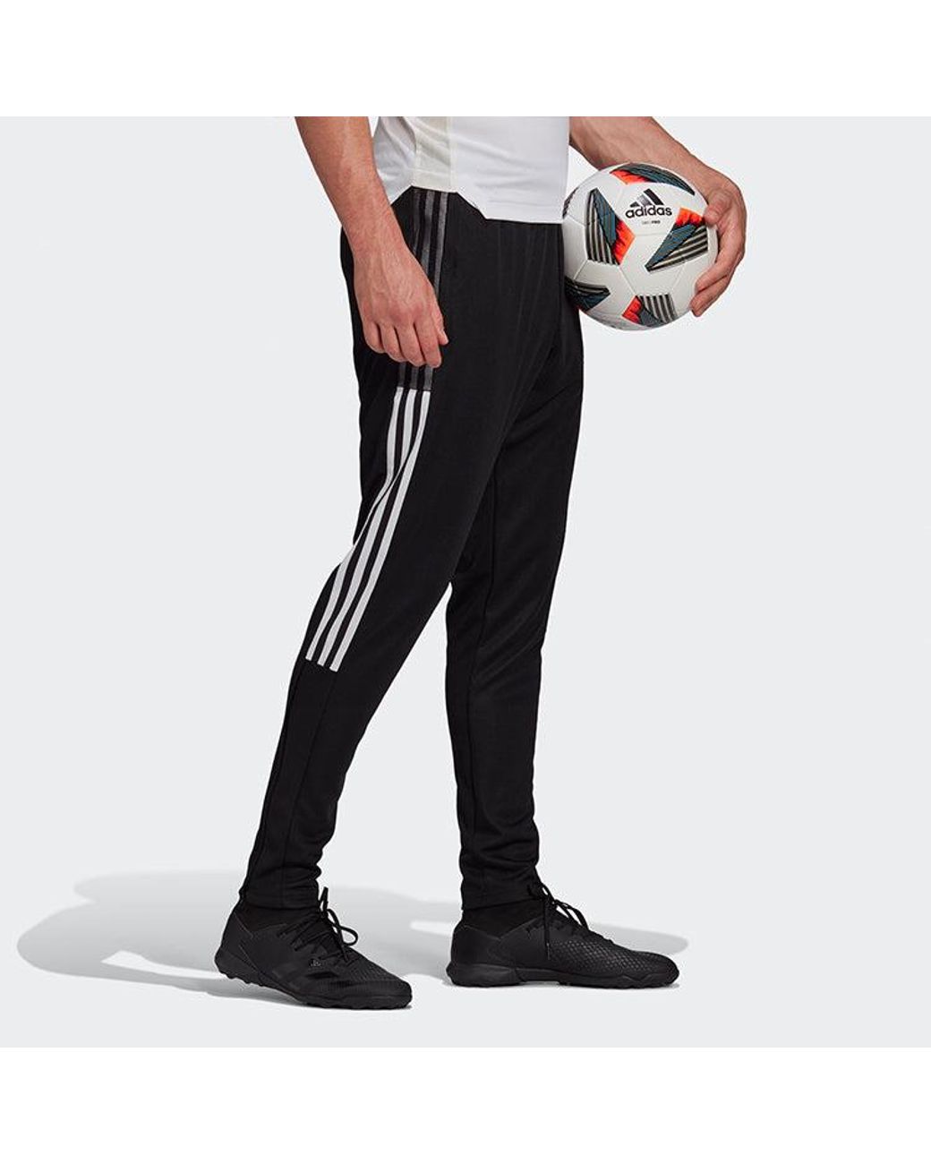 Adidas Black Tiro21 Tk Pnt Sports Long Pants for men