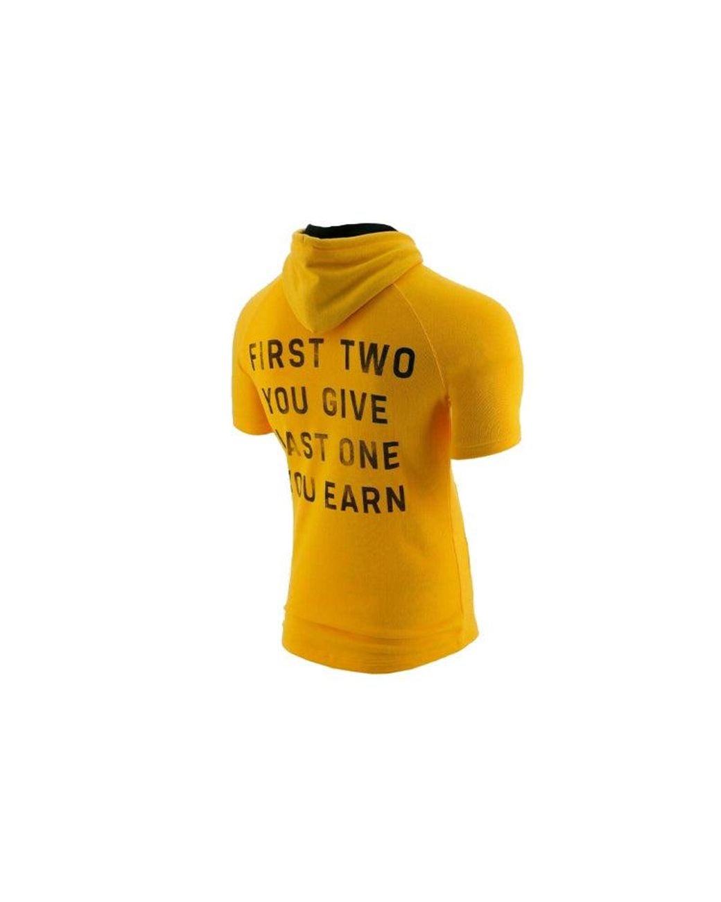 Under Armour Yellow Rock Sports Hooded Short Sleeve for men