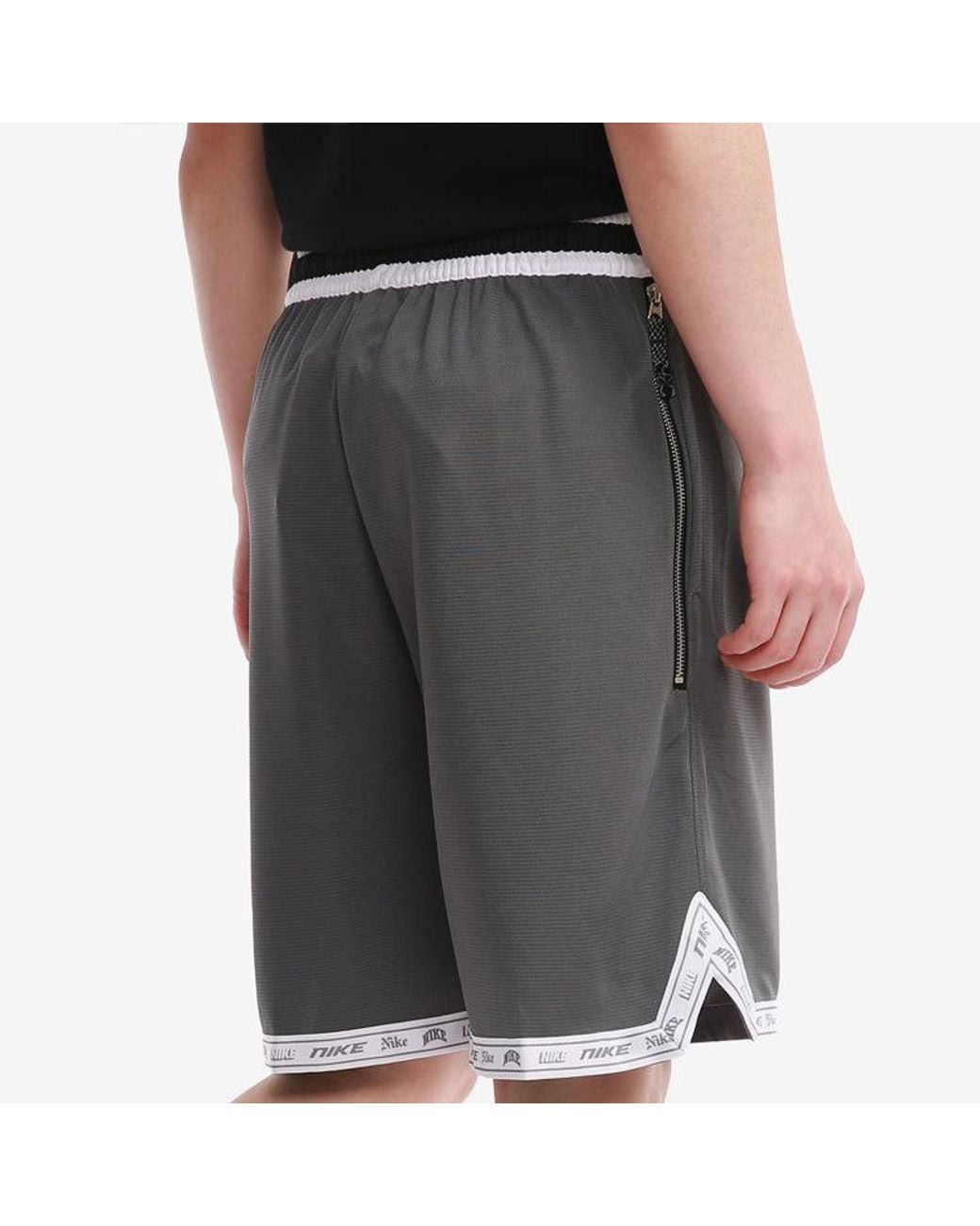 Nike Gray Dri-Fit Dna Athleisure Casual Sports Basketball Knit Shorts Dark for men