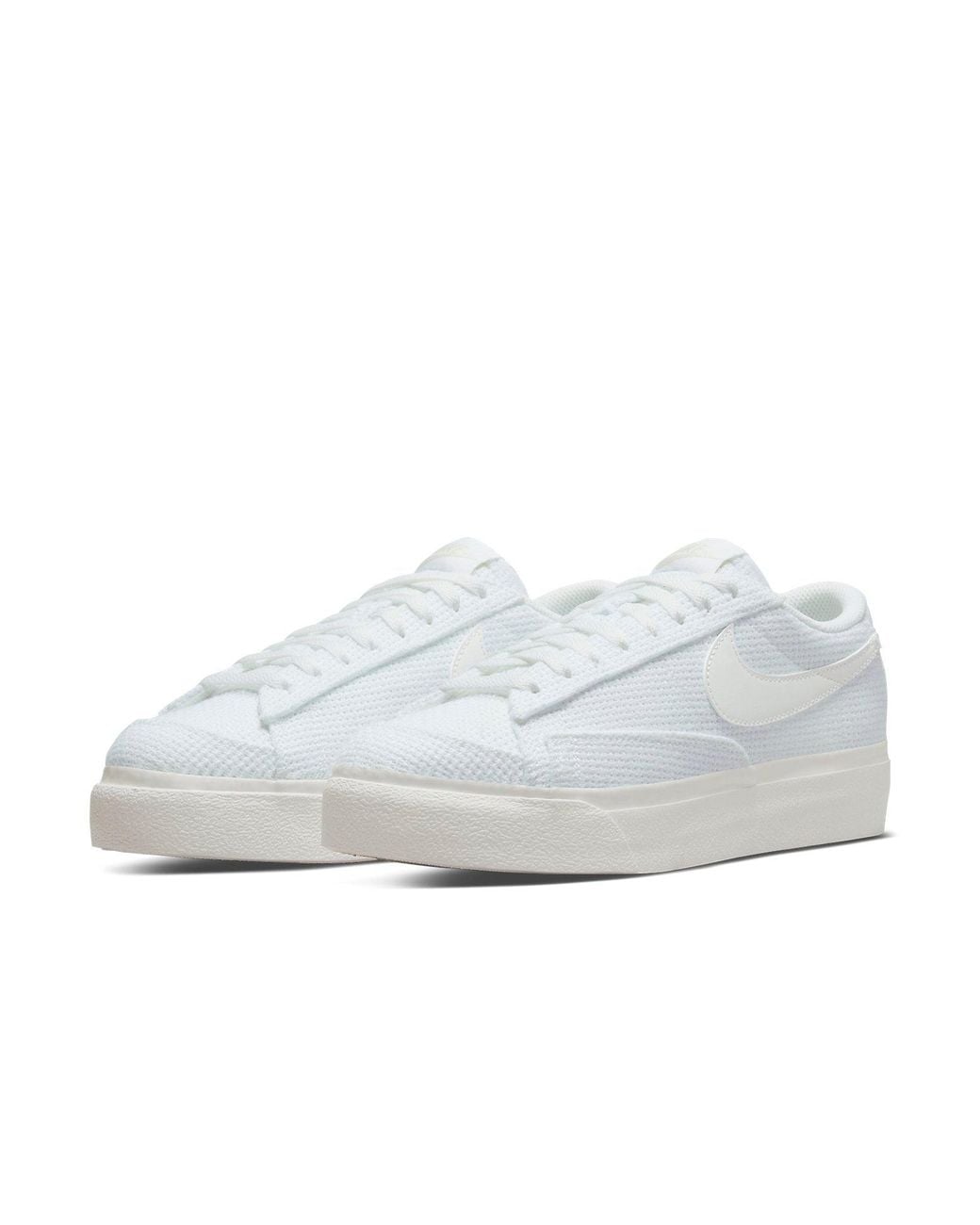 Nike White (Wmns) Blazer Low Platform Essential 'Summit Woven'