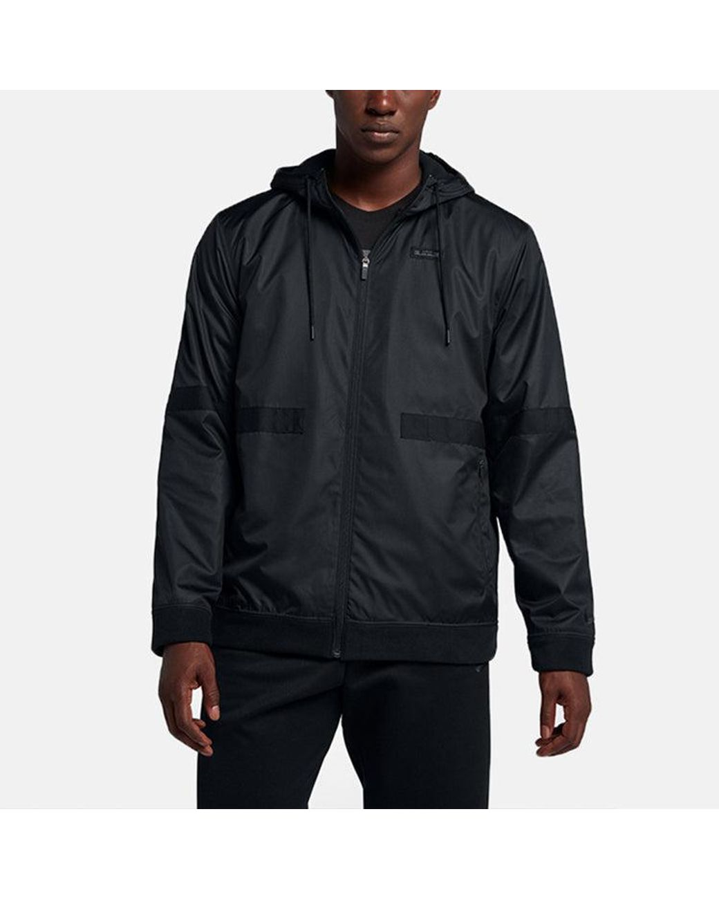 Nike Black Lebron Fleece Stay Warm Breathable Hooded Track Jacket for men