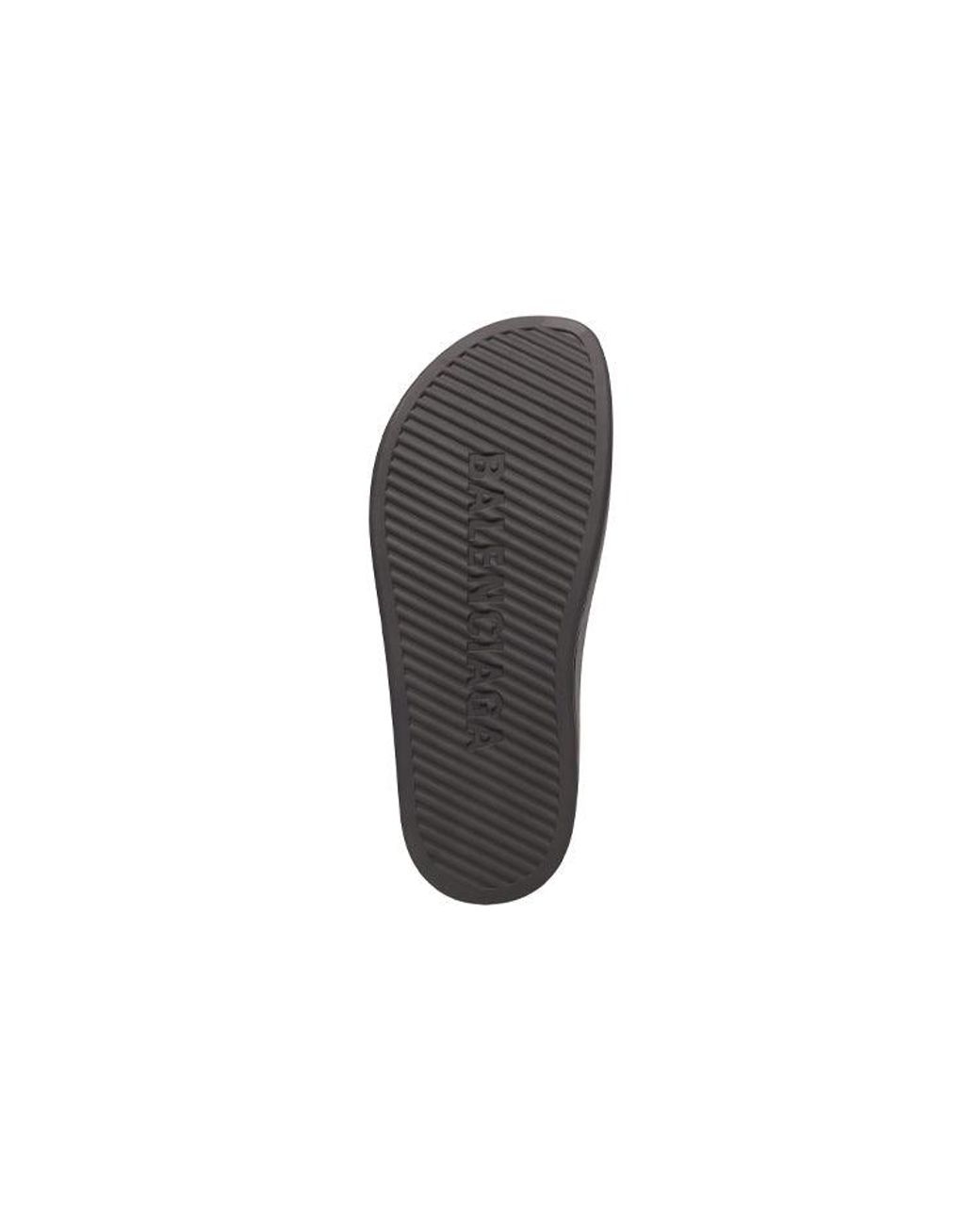 Balenciaga Brown Pool Closed Slide for men