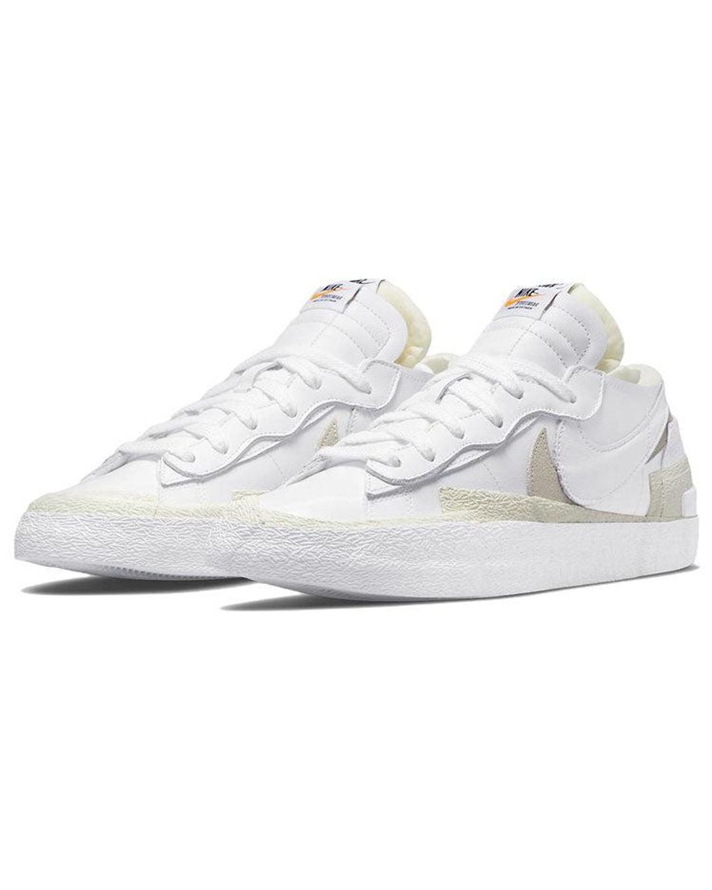 Nike White X Sacai Blazer Low Patent' for men