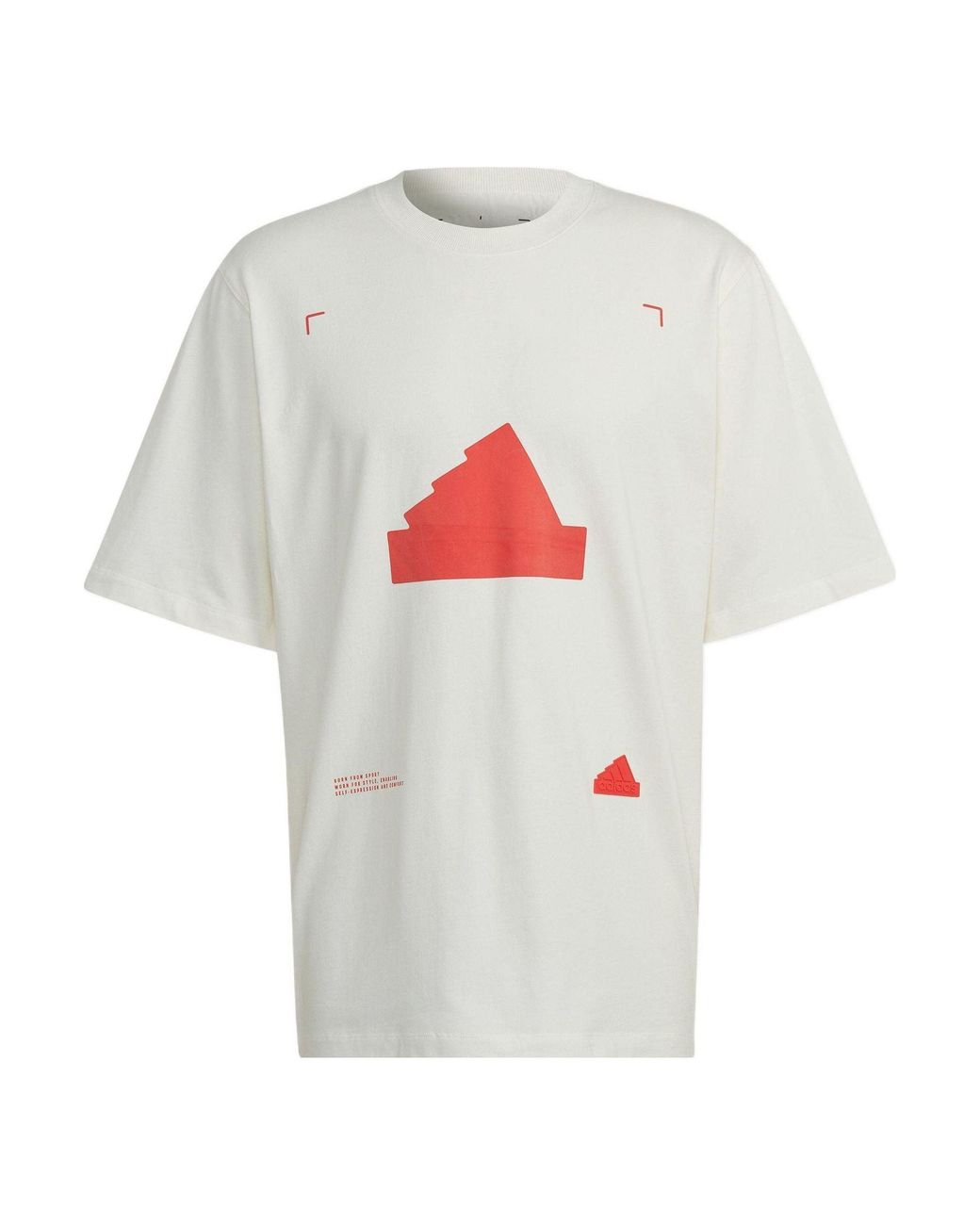 Adidas White Oversized T Shirt for men