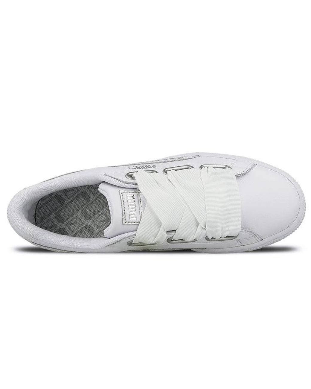 PUMA White (Wmns) Basket Heart Oceanaire Leisure Board Shoes