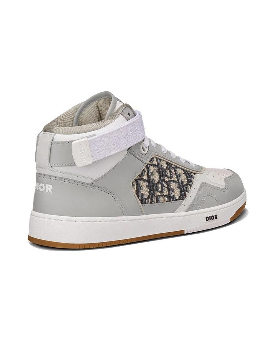 Dior White B27 High Cut Sport Shoes for men