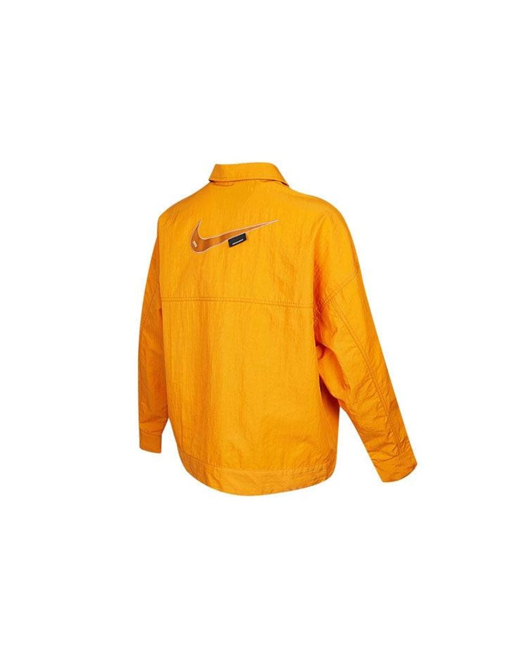 Nike Orange (Wmns) Sportswear Swoosh Back Logo Printing Woven Jacket