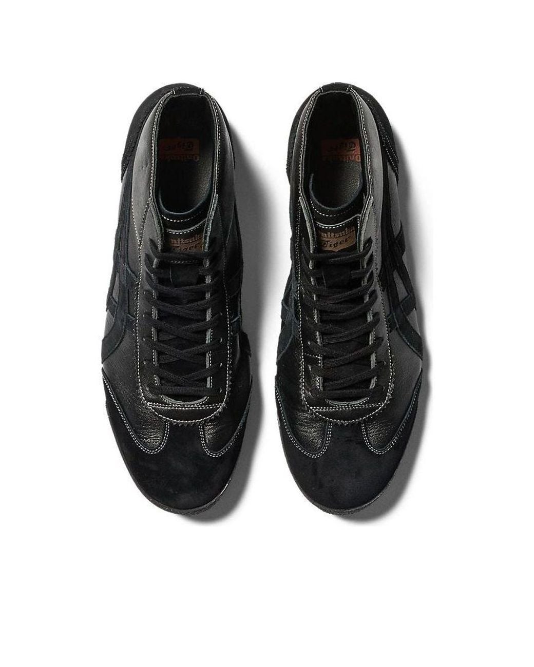 Onitsuka Tiger Black Nippon Made Mexico Mid Runner Deluxe for men