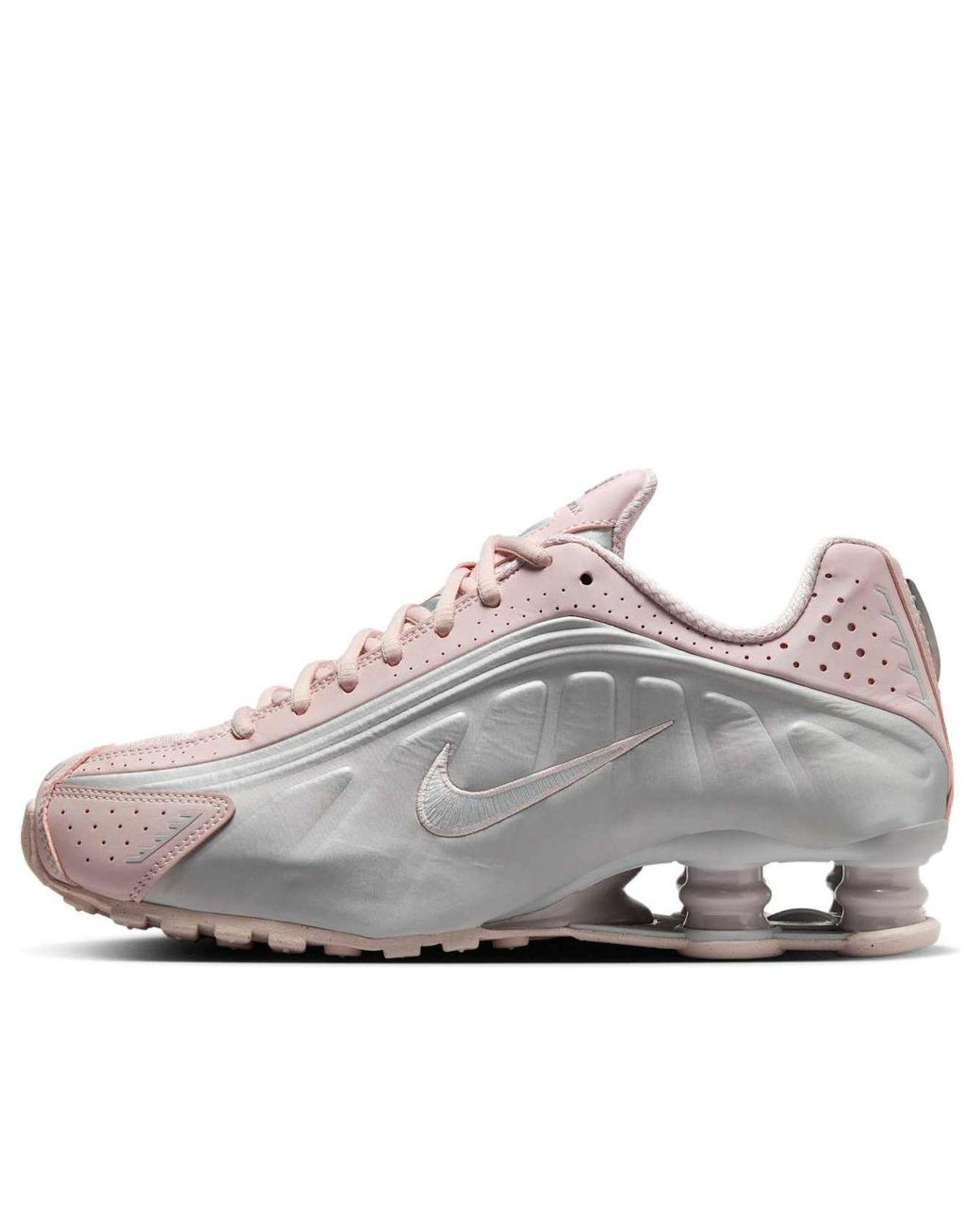 Nike White (Wmns) Shox R4 'Barely Rose Metallic Platinum'