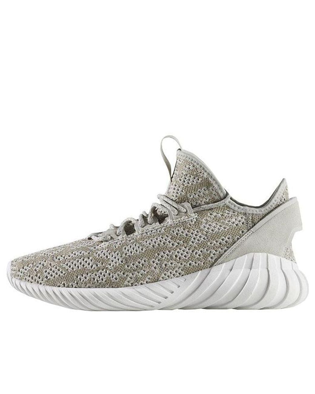Adidas Gray Tubular Doom Sock Primeknit 'Sesame' for men
