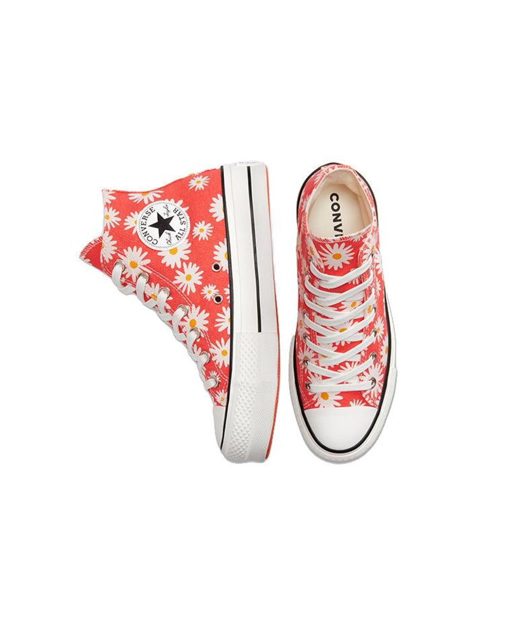Converse Red (Wmns) Chuck Taylor All Star Platform High 'Camp Daisies'