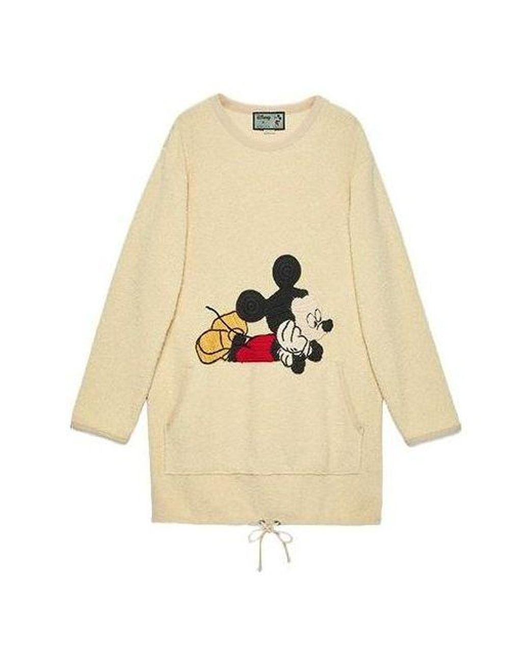 Gucci Natural (Wmns) X Disney Cotton Crew Neck Dress
