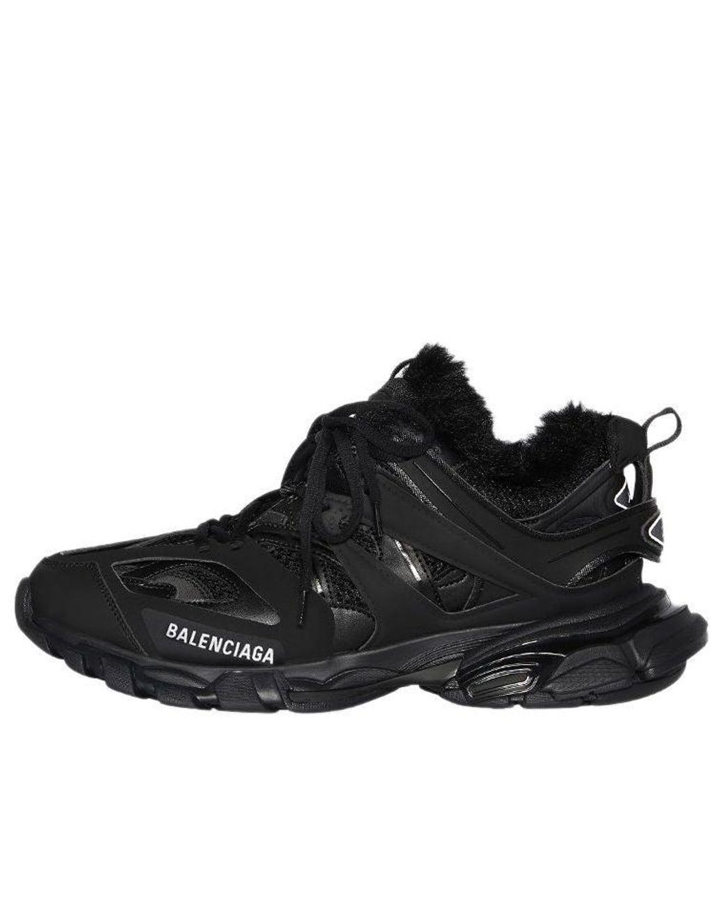 Balenciaga Black (Wmns) Track Sneakers 'Fake Fur'