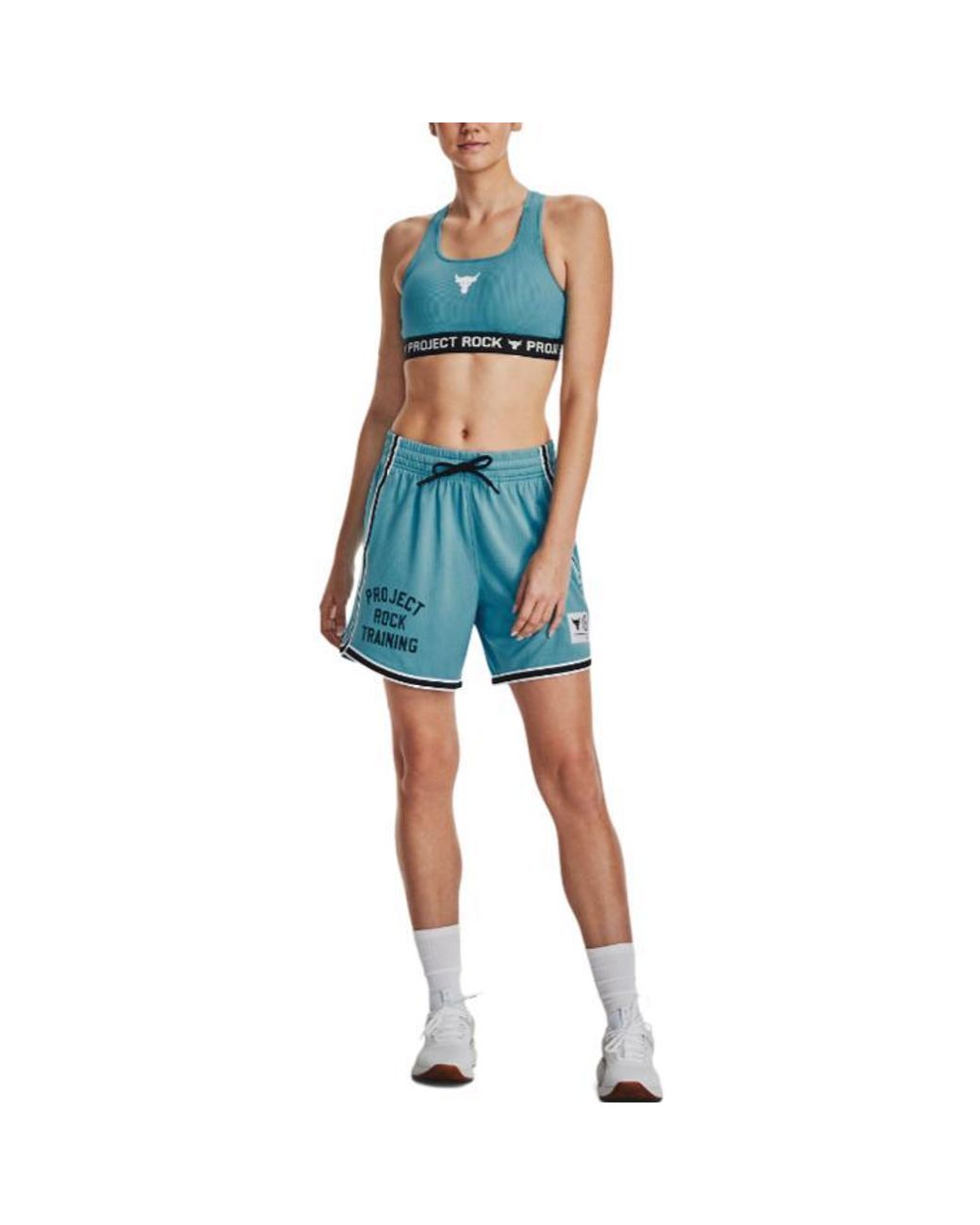 Under Armour Blue (Wmns) Project Rock Penny Mesh Shorts 'Glacier'