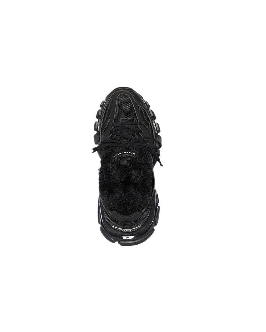 Balenciaga Black (Wmns) Track Sneakers 'Fake Fur'