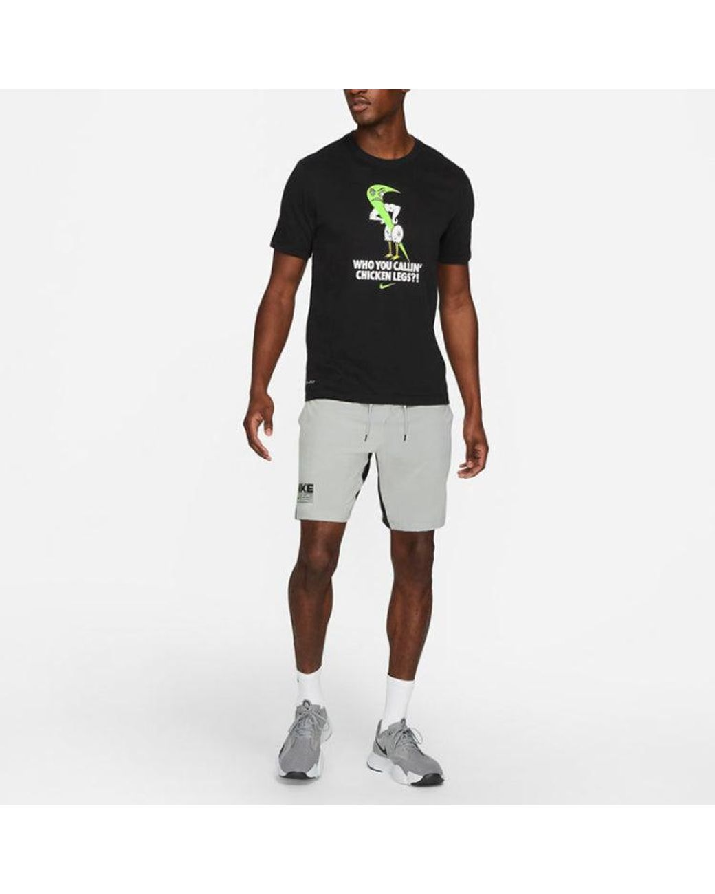 Nike Black Dri-Fit Logo Printing Quick-Dry Sports for men