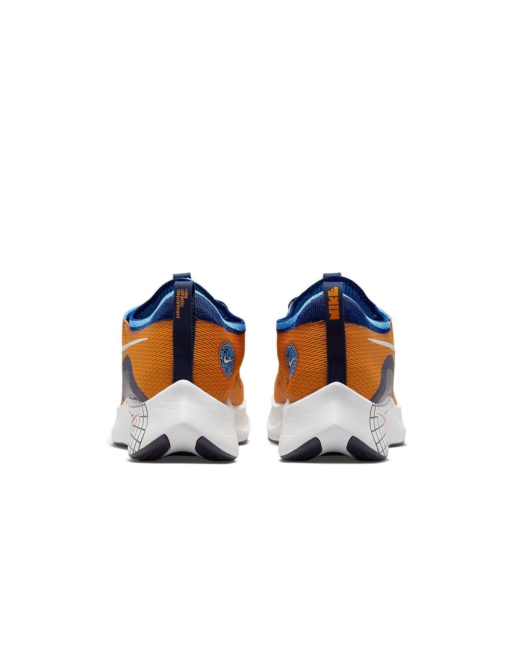 Nike Blue Zoom Fly 4 Premium Road Running Shoes In Orange, for men