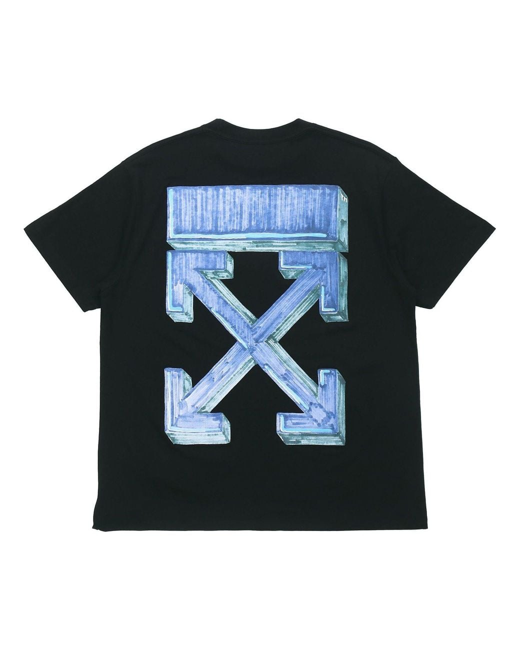 Off-White c/o Virgil Abloh Black Fw20 Maker Arrows Print Short Sleeve Round Neck for men