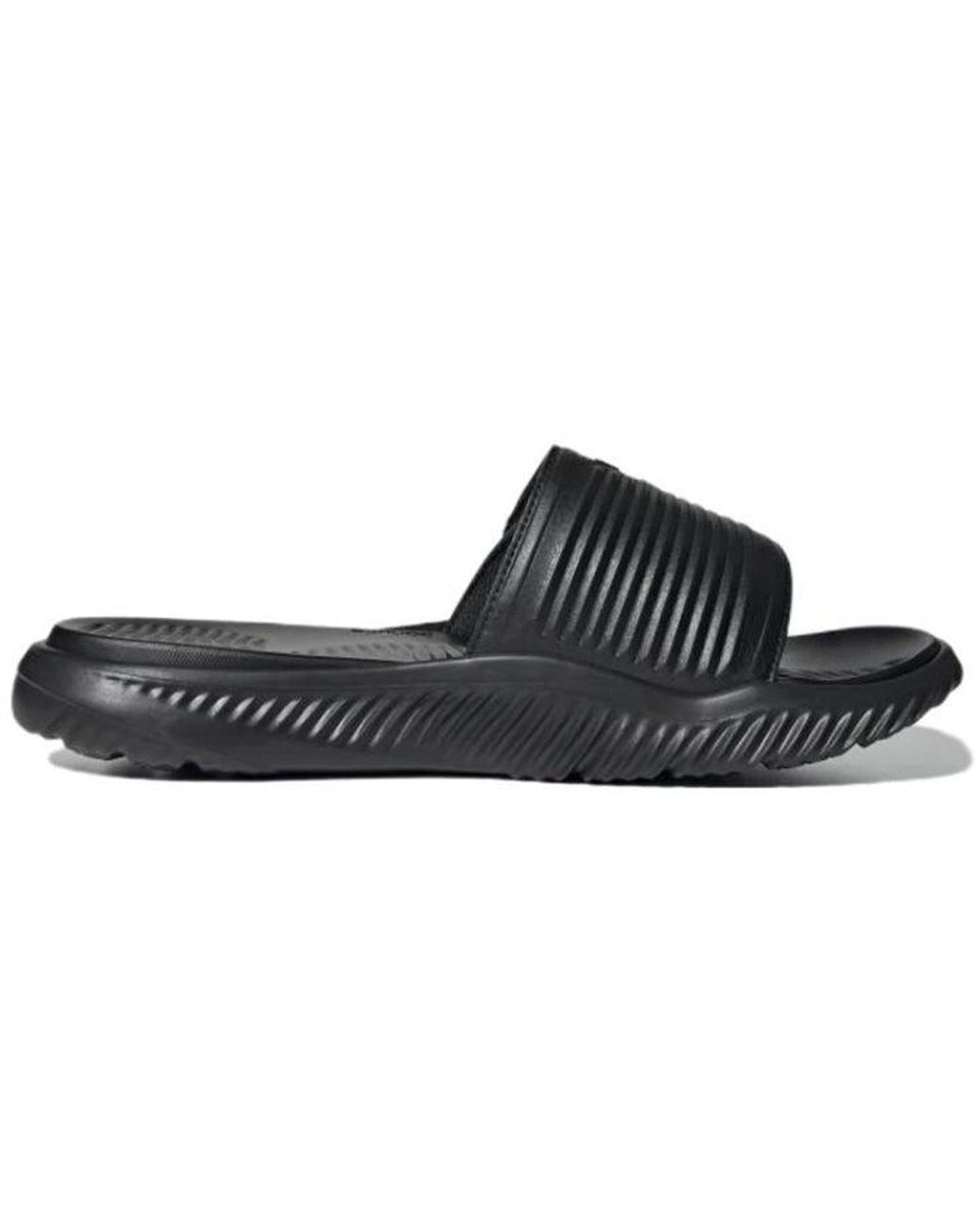Adidas Black Alphabounce Slide 'Triple' for men