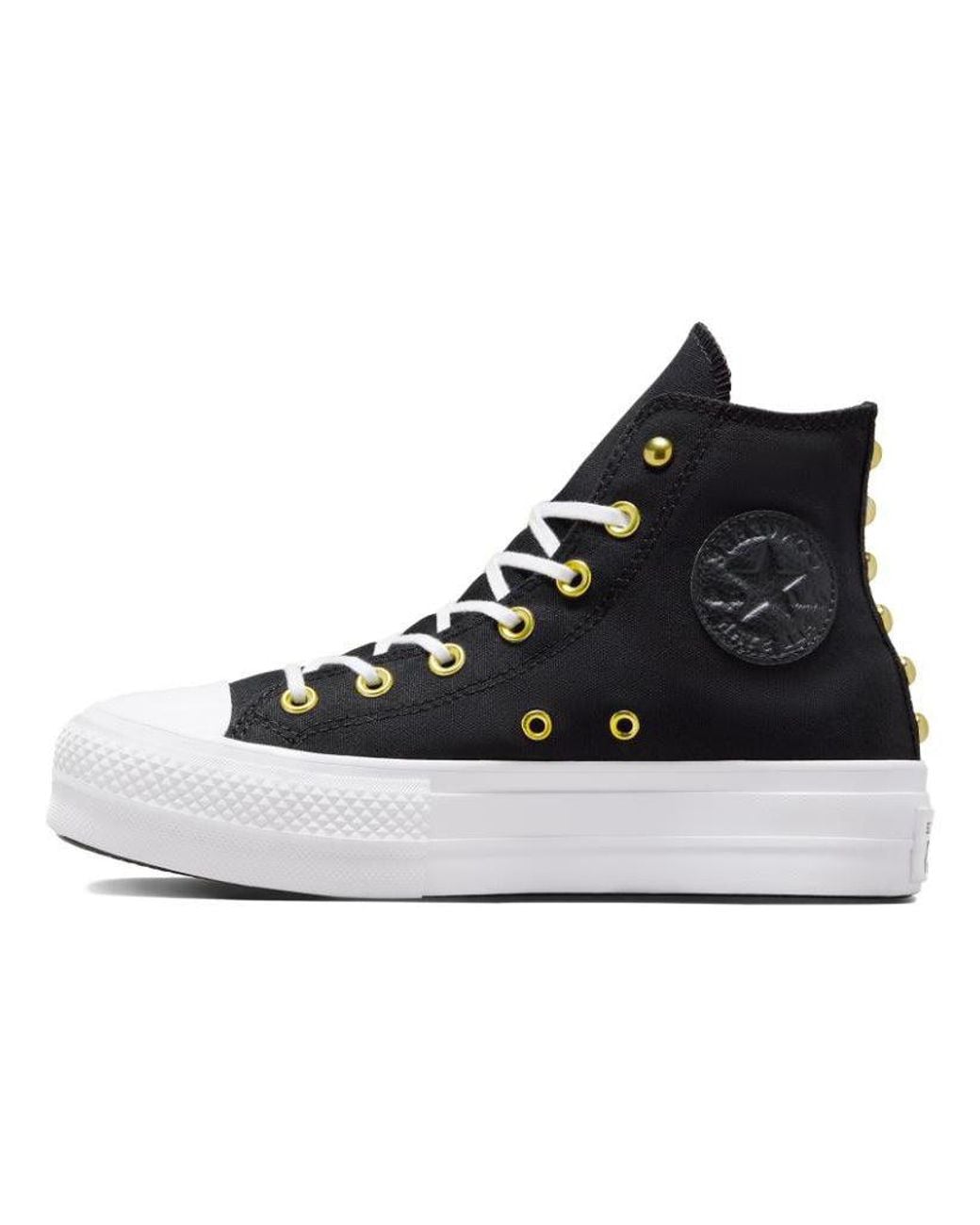 Converse Black (Wmns) Chuck Taylor All Star Lift Platform Star Studded