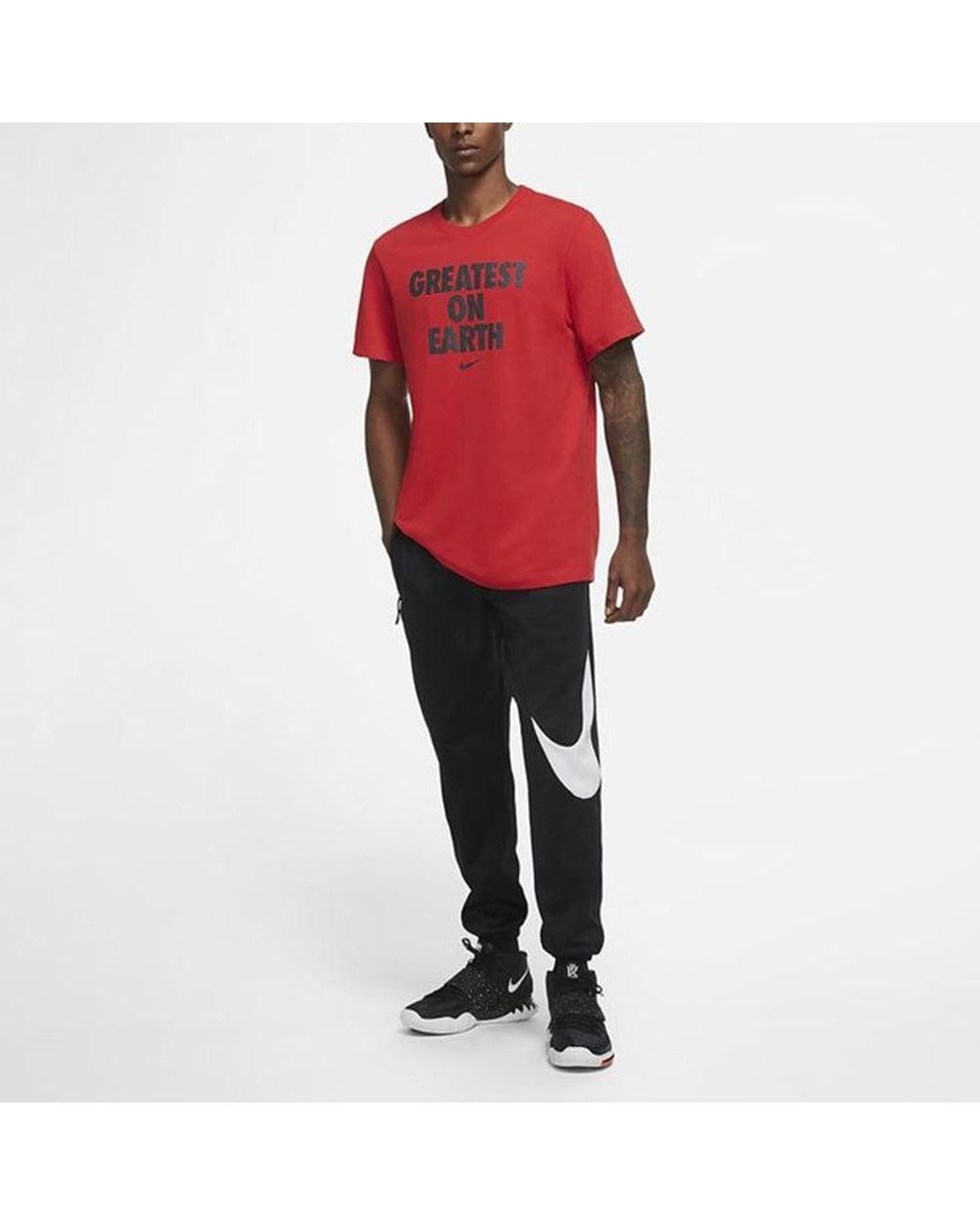 Nike Black Fleeced Big Hook Casual Ankle Banded Pants for men