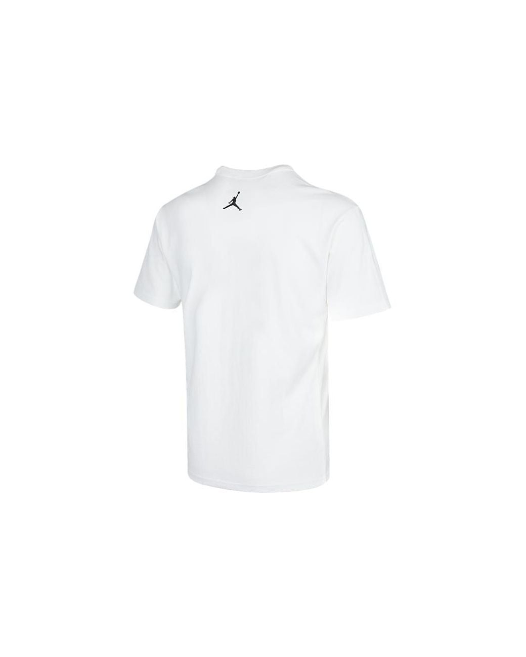 Nike White Pocket Shoes Embroidered Solid Color Round Neck Short Sleeve T-Shirt for men