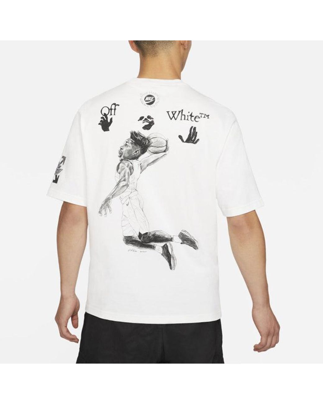 Nike White X Off- Mj T-Shirt Asia Sizing for men
