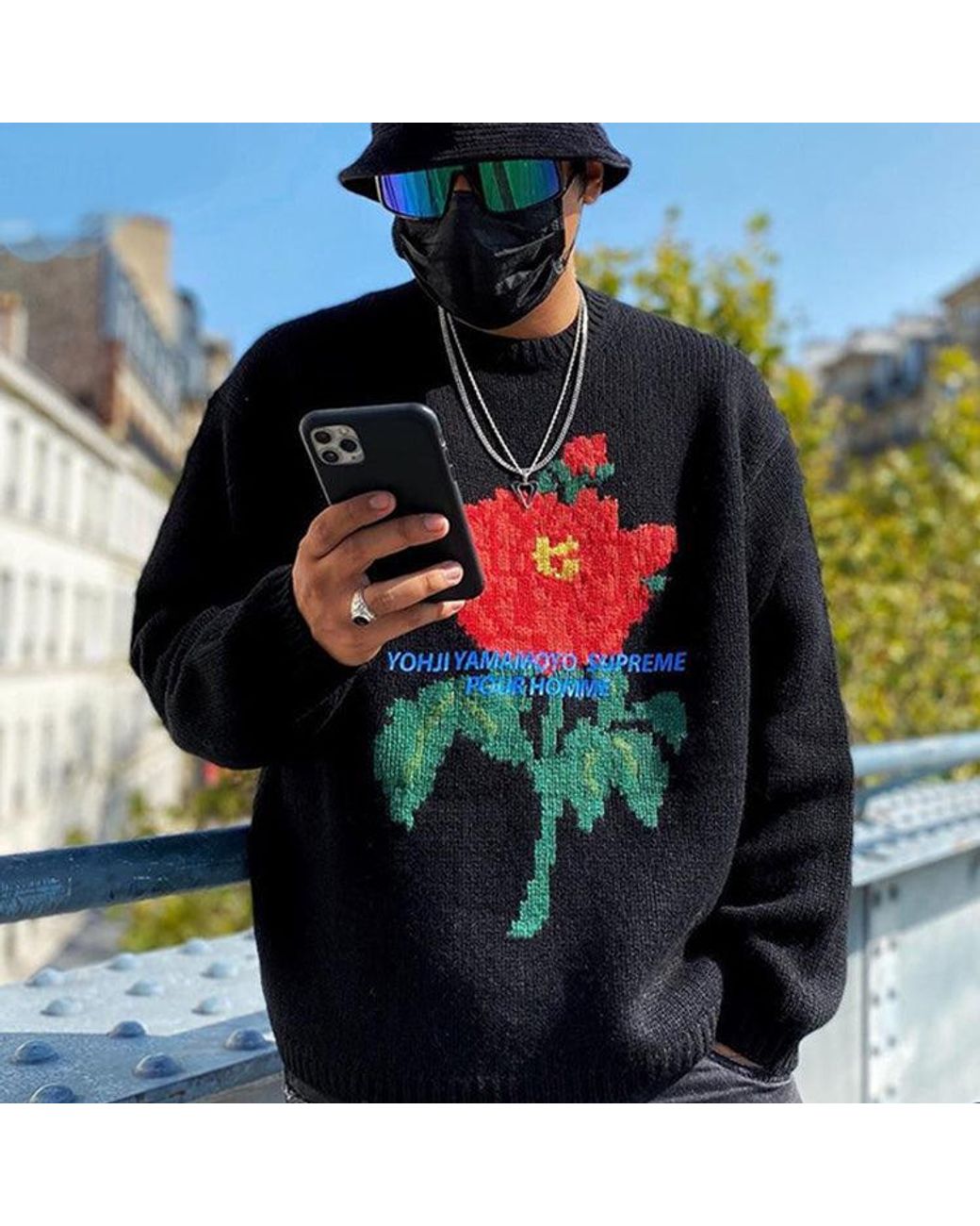 Supreme Fw20 Week 4 X Yohji Yamamoto Crossover Rose Flower Pattern