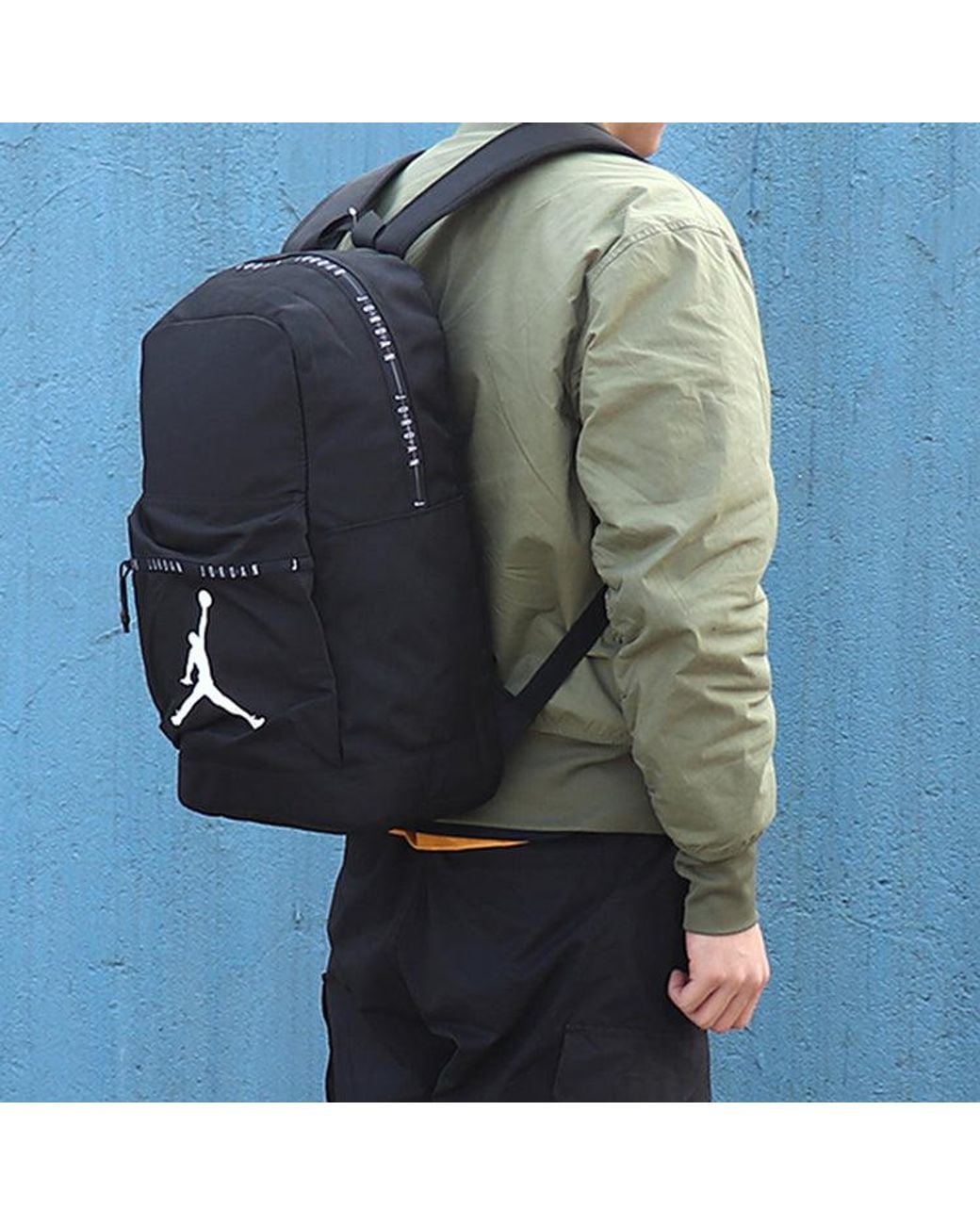 Nike Black Jumpman Logo Backpack for men