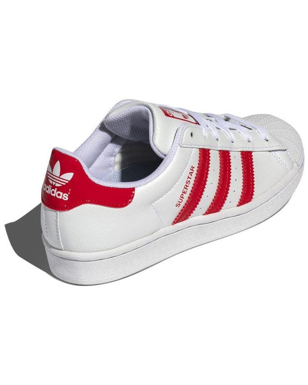 Adidas White (Wmns) Superstar Scarlet'