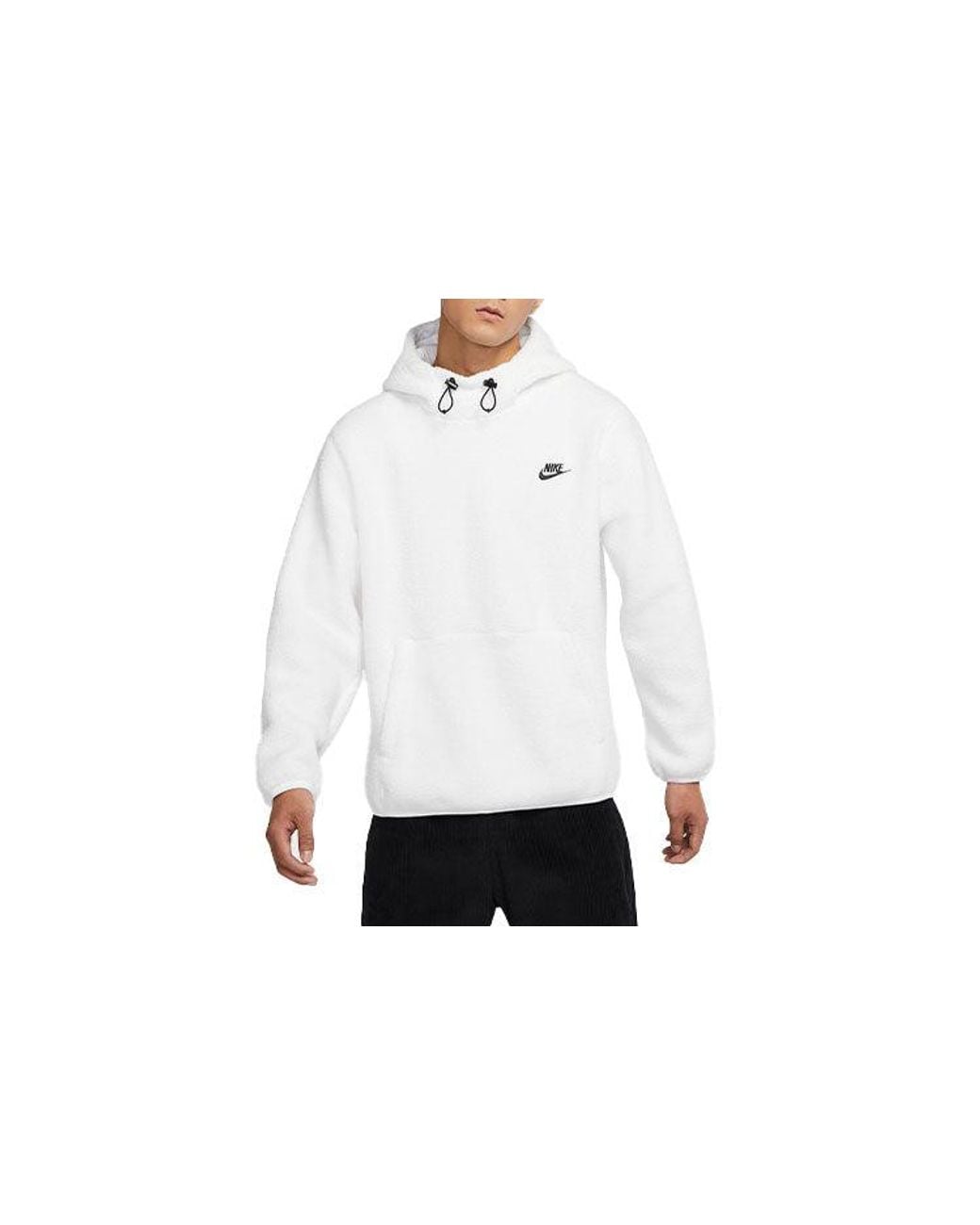 Nike White Sportswear Sport Casual Sports Breathable Fleece Pullover for men