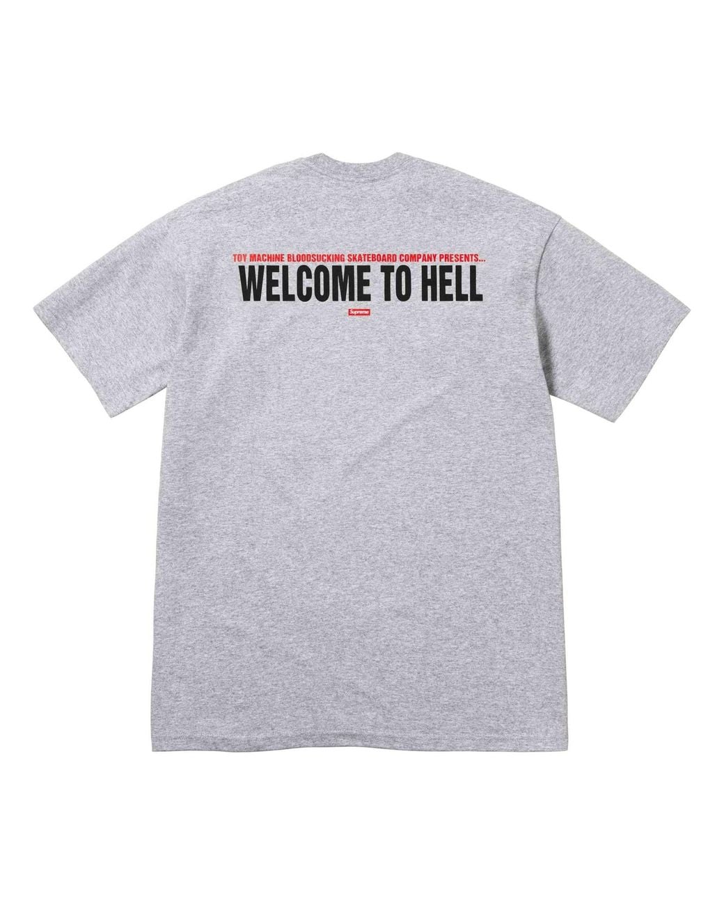Supreme Blue X Toy Machine Welcome To Hell 'T-Shirt for men
