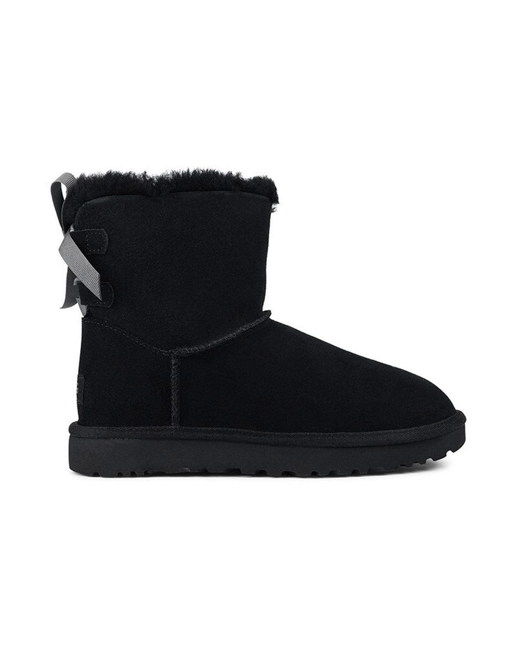 Ugg Black (Wmns) Mini Continuity Bow Fleece Lined
