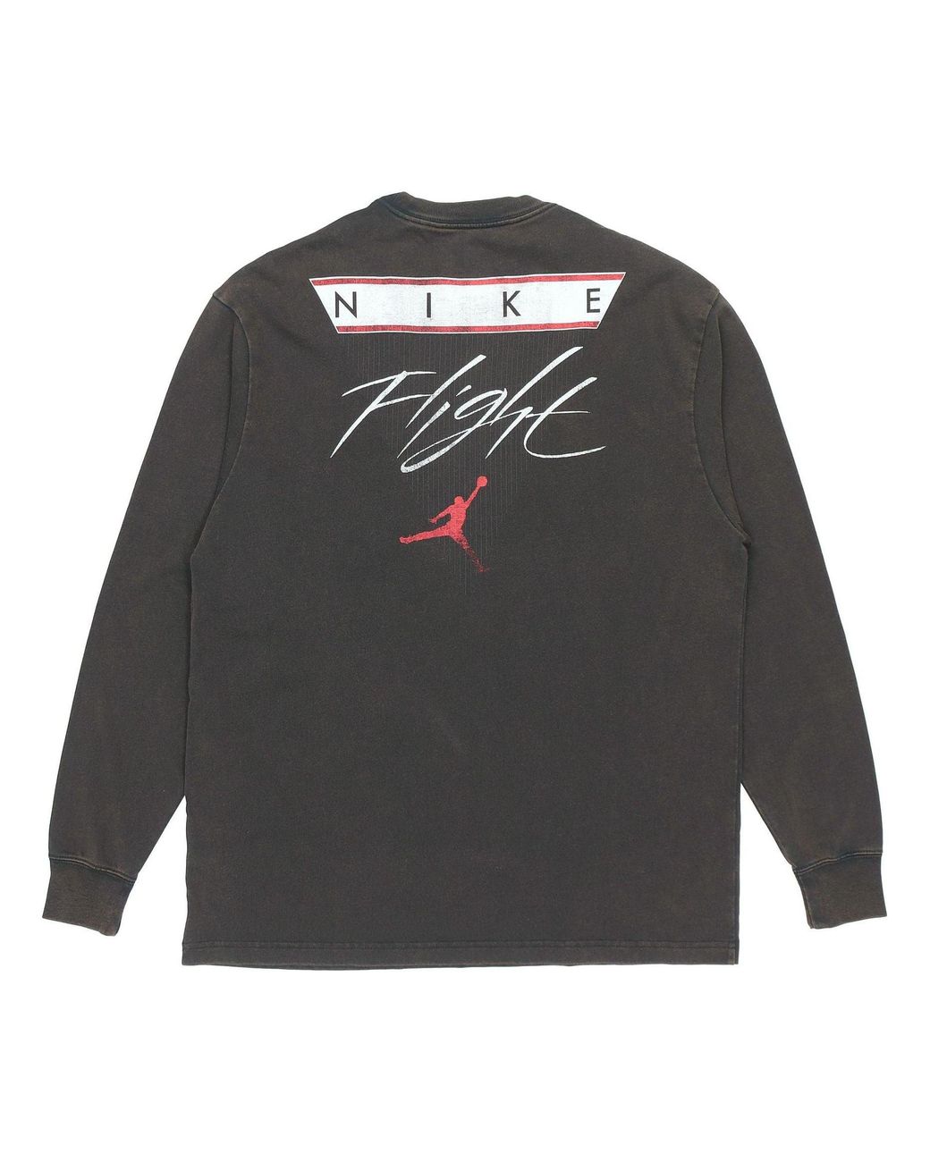 Nike Gray Logo Print Crew-Neck Sports for men